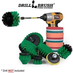 Drill Brush Power Scrubber by Useful Products - Cleaning Supplies - Oven Cleaner - Cast Iron Cleaner - Kitchen Cleaning Supplies - Cleaning Kits - Kitchen Accessories - Stove Top Cleaner - Scrub Brush