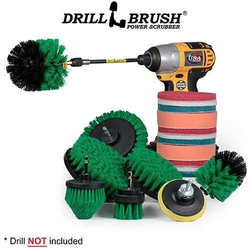 Drill Brush Power Scrubber by Useful Products - Cleaning Supplies - Oven Cleaner - Cast Iron Cleaner - Kitchen Cleaning Supplies - Cleaning Kits - Kitchen Accessories - Stove Top Cleaner - Scrub Brush