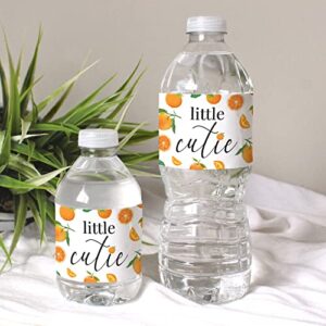 Little Cutie Baby Shower Water Bottle Labels, 24 Count