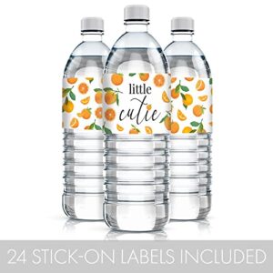 Little Cutie Baby Shower Water Bottle Labels, 24 Count