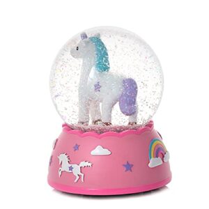 shatterproof unicorn snow globe for girls | musical snow globe - unicorns gifts for girls | unbreakable snow globes for kids - snowglobe | granddaughter gifts from grandma| plastic snow globe