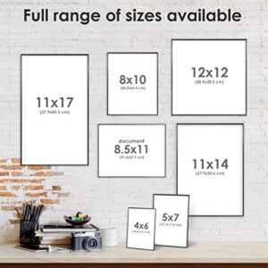 Standard Goods Home Décor 8.5x11 inch front loading document frame, 6-pack of Black for wall or table, horizontal or vertical display