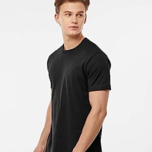 Tultex 202 - Unisex Fine Jersey Tee (Extra Large, Black)