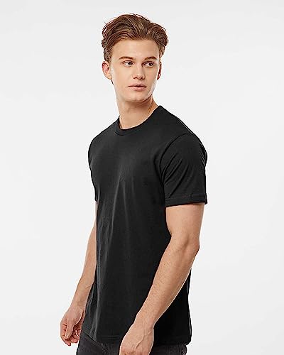 Tultex 202 - Unisex Fine Jersey Tee (Extra Large, Black)