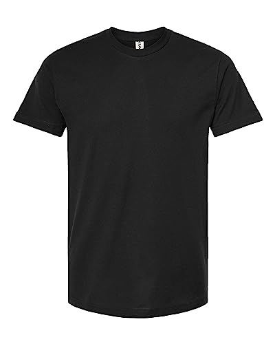 Tultex 202 - Unisex Fine Jersey Tee (Extra Large, Black)