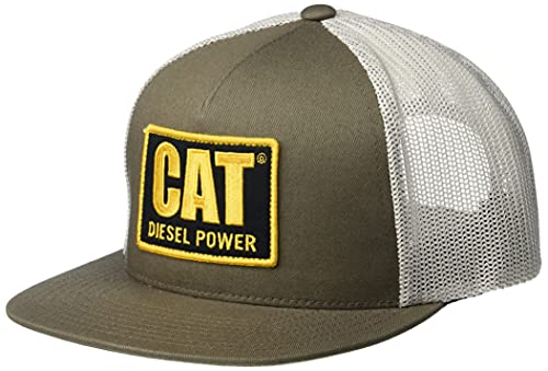 Caterpillar Men's Diesel Power Flat Bill Cap, Dark Earth, One Size