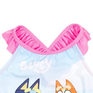 Bluey & Bingo Toddler Girls One-Piece Bathing Suit Pink/Blue 3T