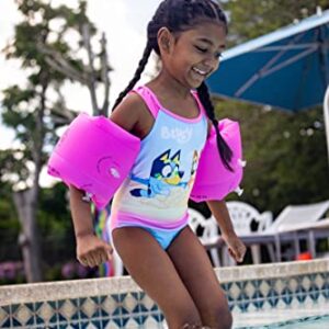 Bluey & Bingo Toddler Girls One-Piece Bathing Suit Pink/Blue 3T