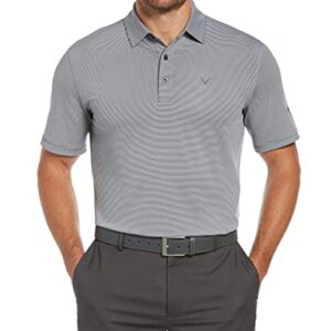 Callaway Men's Pro Spin Fine Line Short Sleeve Golf Shirt (Size X-Small-4X Big & Tall), Asphalt, X Large