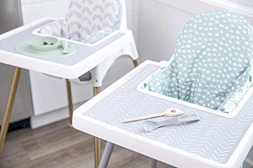 Premium High Chair Cushion Cover | Compatible with IKEA High Chair Accessories for Antilop Highchair | Reversible | Soft, Durable, Parent & Baby Approved for Baby High Chair (Sage-Dot/Greenery)