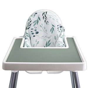 Premium High Chair Cushion Cover | Compatible with IKEA High Chair Accessories for Antilop Highchair | Reversible | Soft, Durable, Parent & Baby Approved for Baby High Chair (Sage-Dot/Greenery)