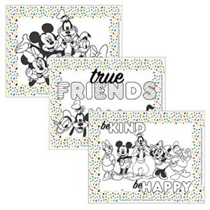 disney baby by j.l. childress disposable colorme placemats, 24 pack - paper stick-on placemats with coloring fun, airplane tray table cover
