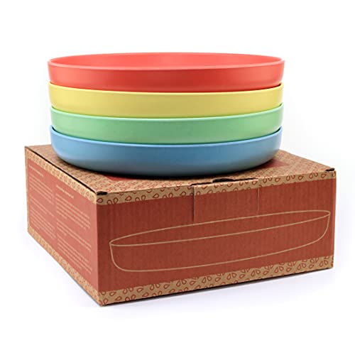 Pomelo Bamboo Plates for Kids, Toddlers and Children - Reusable Bamboo Kids Plates - BPA Free Child and Toddler Plates - Non-Toxic Bamboo Material - Eco-Friendly, Biodegradable and Dishwasher Safe