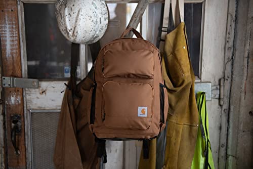 Carhartt Force Advanced Backpack with 15-Inch Laptop Sleeve, Tablet Storage, and Portable Charger Compartment, Carhartt Brown