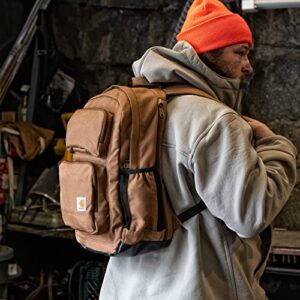 Carhartt Force Advanced Backpack with 15-Inch Laptop Sleeve, Tablet Storage, and Portable Charger Compartment, Carhartt Brown