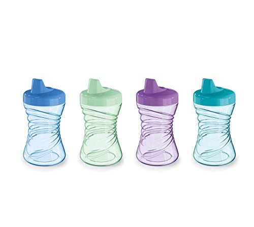 NUK Gerber GraduatesFun Grips Hard Spout Sippy Cups (Assorted, 4-Pack), 10 ounces