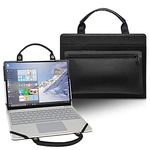 LiuShan 2 in 1 Protective Case + Portable Bag for 14" Lenovo Yoga 9i 14/ThinkBook 14s G2 ITL & Dell Inspiron 14 7490/Latitude 7410 7420 7430/Latitude 7410 7420 7430 2-in-1[Not fit Latitude 7400],Black