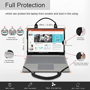 LiuShan 2 in 1 Protective Case + Portable Bag for 14" Lenovo Yoga 9i 14/ThinkBook 14s G2 ITL & Dell Inspiron 14 7490/Latitude 7410 7420 7430/Latitude 7410 7420 7430 2-in-1[Not fit Latitude 7400],Black