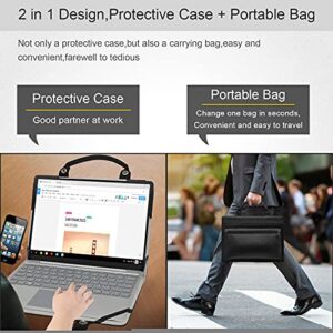 LiuShan 2 in 1 Protective Case + Portable Bag for 14" Lenovo Yoga 9i 14/ThinkBook 14s G2 ITL & Dell Inspiron 14 7490/Latitude 7410 7420 7430/Latitude 7410 7420 7430 2-in-1[Not fit Latitude 7400],Black