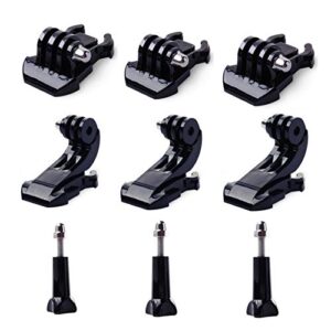 j hook buckle mount kit compatible with gopro,vertical surface j hook,buckle clip quick release mount,long thumb screw,anti rust buckle mount for gopro hero 11 10 9 8 7 6 5 4 3 3+