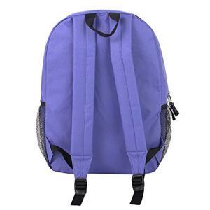Trail maker Kids Reflective Backpack for School, Colorful Backpack with Reflector Strips, Side Pocket, Padded Straps (Purple)