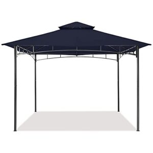 MASTERCANOPY Outdoor Garden Gazebo for Patios with Stable Steel Frame(10x12, Navy Blue)