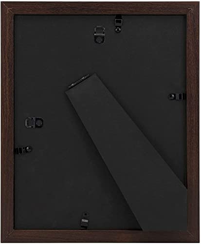 Golden State Art, 8x10 Picture Frame with Mat for 5x7 Photo - High Definition Glass Wall Mounting or Tabletop Display (Brown, 1 Pack)