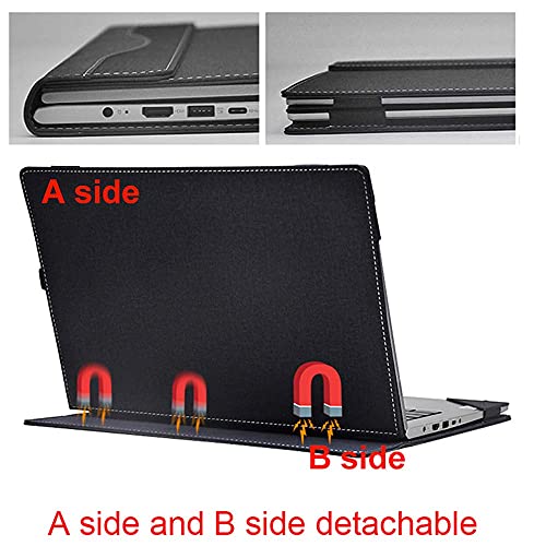 Case for Lenovo Yoga 7 7i 9i C740 S740 C940 IdeaPad 5 Dell Inspiron 14 5410 5402 5409 7400 Cover Protective Skin Sleeve Detachable (for Yoga 7i / 9i 14", Black)