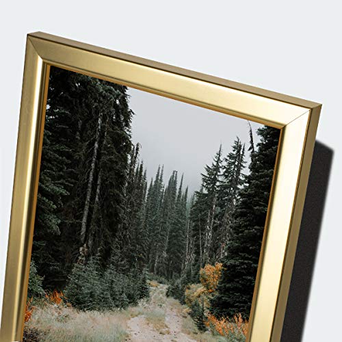 Giverny 4x6 Picture Frames Set of 4, Gold Photo Frames with Glass for Wall or Tabletop Display, Simple Design Glossy Finish Frame Perfect for Home Office Hotel, and Various Ceremonies Parties