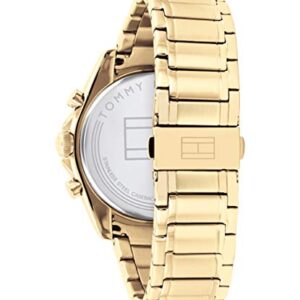 Tommy Hilfiger Men's Qtz Multifunction Stainless Steel and Bracelet Casual Watch, Color: Gold (Model: 1791834)