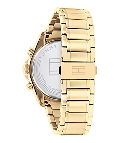 Tommy Hilfiger Men's Qtz Multifunction Stainless Steel and Bracelet Casual Watch, Color: Gold (Model: 1791834)