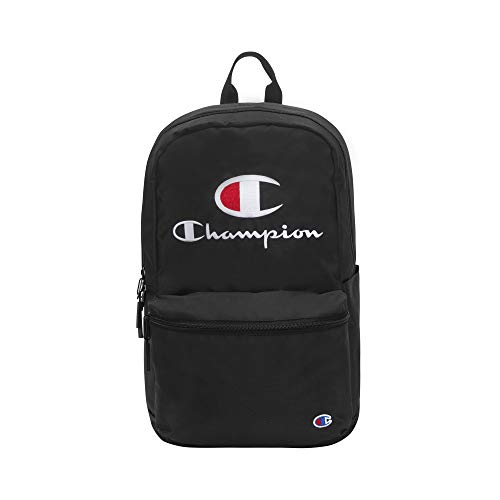 Champion unisex adult Momentum Backpacks, Black/Scarlet, One Size US