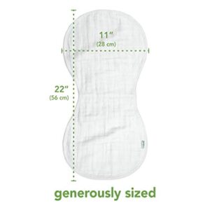 green sprouts Muslin Bibs & Burp Cloths Set Made from Organic Cotton (8Piece), White