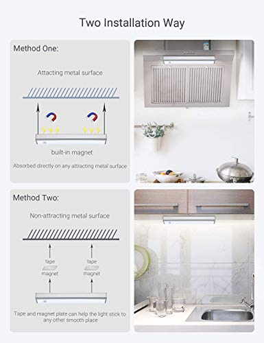 Joyzy Automatic Pantry Light, Wireless Closet Lights Two Motion Sensor Modes Light Battery Operated,USB Rechargeable Under Cabinet Lights, Bedroom Light Bathroom Lighting