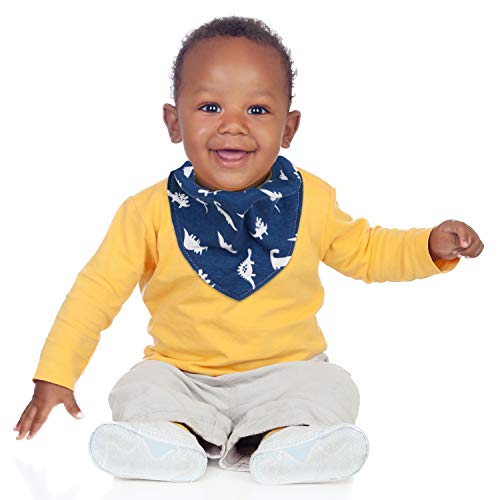 The Peanutshell Bandana Drool Bibs for Baby Boys, 8 Pack Set for Feeding, Teething, Drooling