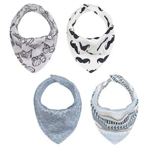 The Peanutshell Bandana Drool Bibs for Baby Boys, 8 Pack Set for Feeding, Teething, Drooling