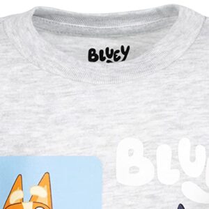 Bluey Bingo Mom Bandit Little Boys Girls 2 Pack Graphic T-Shirt Blue/Gray 6