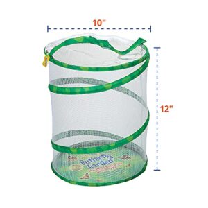 Butterfly Garden: Original Habitat and Two Live Cups of Caterpillars with STEM Butterfly Journal – Life Science & STEM Education – Butterfly Science Kit - Plus Butterfly Life Cycle Stages Figurines