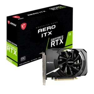 MSI Gaming GeForce RTX 3060 12GB GDRR6 192-Bit HDMI/DP PCIe 4 Single Fan Ampere OC ITX Graphics Card (RTX 3060 AERO ITX 12G OC)