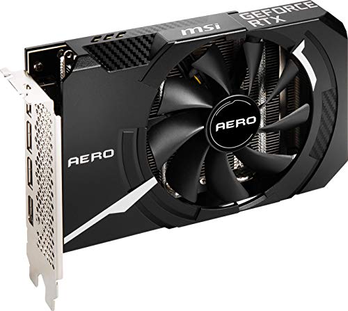 MSI Gaming GeForce RTX 3060 12GB GDRR6 192-Bit HDMI/DP PCIe 4 Single Fan Ampere OC ITX Graphics Card (RTX 3060 AERO ITX 12G OC)