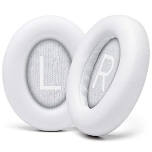 wc wicked cushions upgraded replacement ear pads for bose 700 noise cancelling headphones (nc700) - softer pu leather, luxurious memory foam, added thickness, extra durable ear cushions | (white)