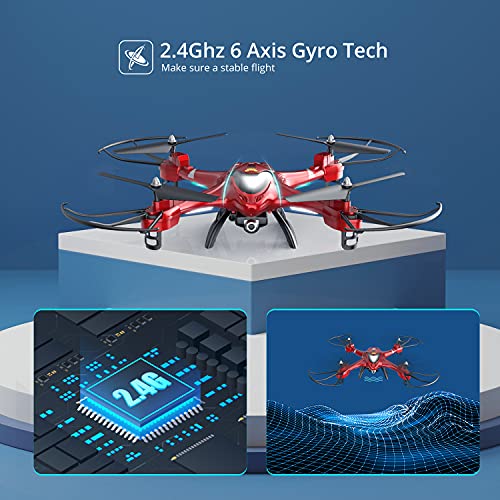 Holy Stone HS200 FPV Drone with Camera 720P HD Live Video for Adults and Kids RC Wifi Quadcopter with Voice App Control, Altitude Hold, 3D Flip, One Key Function, 2 Batteries, Easy to Fly for Beginners