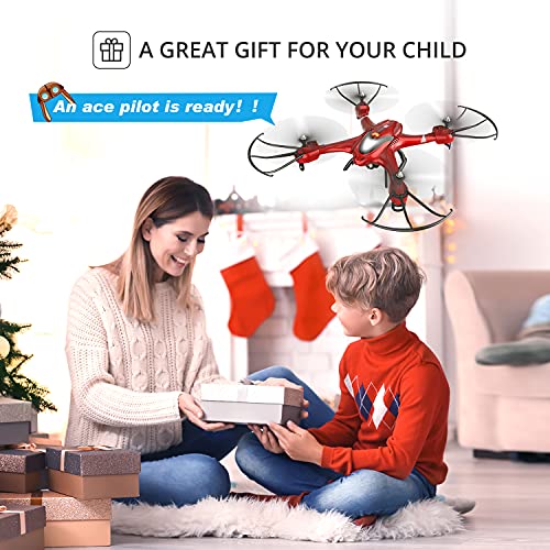 Holy Stone HS200 FPV Drone with Camera 720P HD Live Video for Adults and Kids RC Wifi Quadcopter with Voice App Control, Altitude Hold, 3D Flip, One Key Function, 2 Batteries, Easy to Fly for Beginners