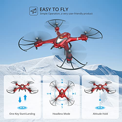 Holy Stone HS200 FPV Drone with Camera 720P HD Live Video for Adults and Kids RC Wifi Quadcopter with Voice App Control, Altitude Hold, 3D Flip, One Key Function, 2 Batteries, Easy to Fly for Beginners