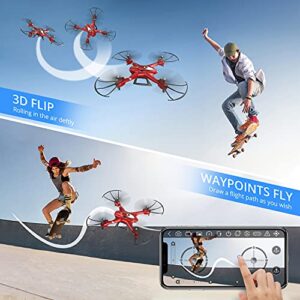 Holy Stone HS200 FPV Drone with Camera 720P HD Live Video for Adults and Kids RC Wifi Quadcopter with Voice App Control, Altitude Hold, 3D Flip, One Key Function, 2 Batteries, Easy to Fly for Beginners