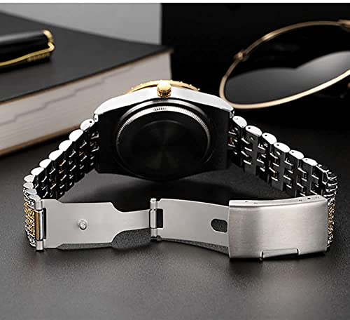 Iced-Out Watches for Men with Big Rhinestone Hip Hop Wristwatch