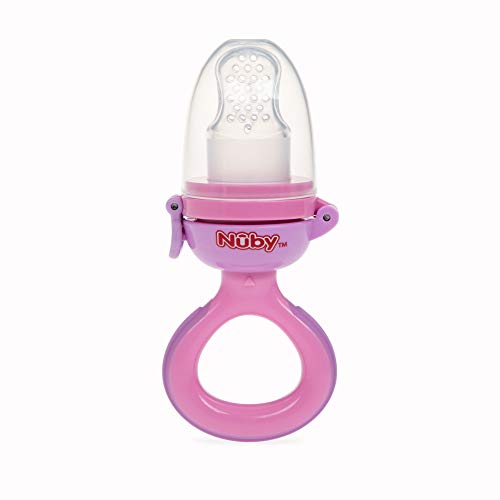 Nuby Twist N' Feed Infant First Foods Feeder with Hygienic Cover: 10M+, Colors May Vary, Multi