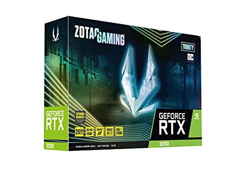 ZOTAC Gaming GeForce RTX™ 3090 Trinity OC 24GB GDDR6X 384-bit 19.5 Gbps PCIE 4.0 Gaming Graphics Card, IceStorm 2.0 Advanced Cooling, Spectra 2.0 RGB Lighting, ZT-A30900J-10P
