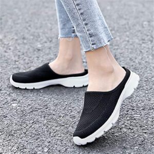 ChicWind Womens Slip-on Sneaker House Slippers Closed Toe Lightweight Mule Shoes Black 7.5