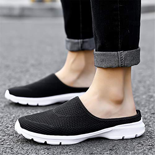 ChicWind Womens Slip-on Sneaker House Slippers Closed Toe Lightweight Mule Shoes Black 7.5